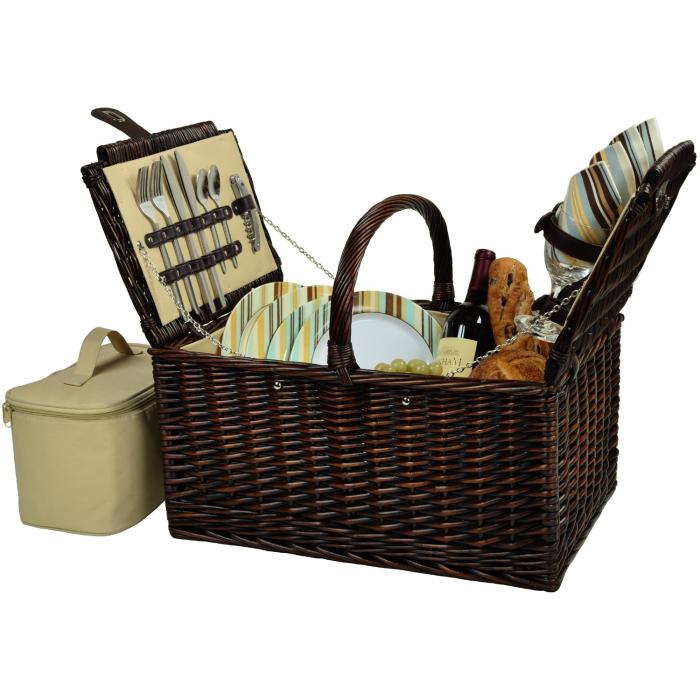 Buckingham Willow Picnic Basket with Service for 4 – Santa Cruz