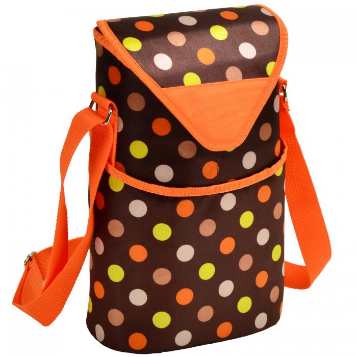Insulated Wine/Water Bottle Tote with Shoulder Strap –  Julia Dot