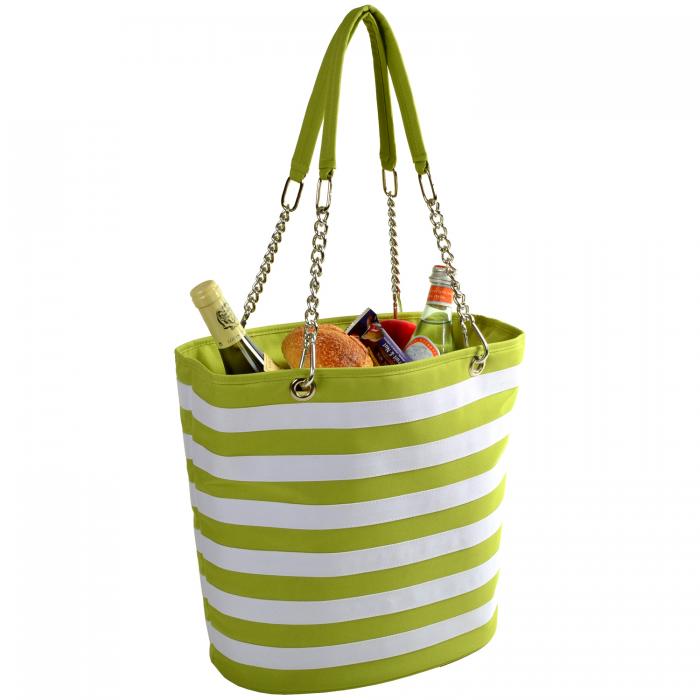 Insulated Fashion Cooler Bag – 22 Can Tote – Apple Stripe