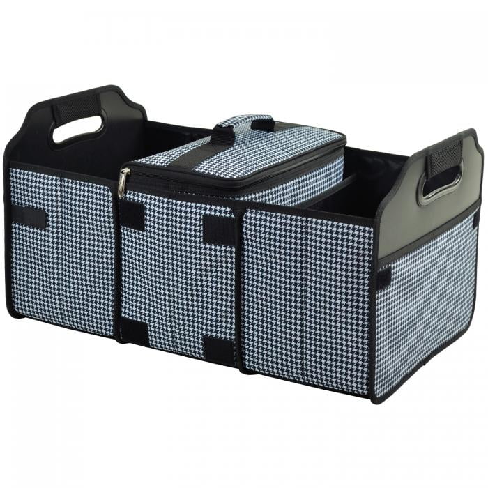 Original Folding Trunk Organizer with Cooler by Picnic at Ascot – Houndstooth