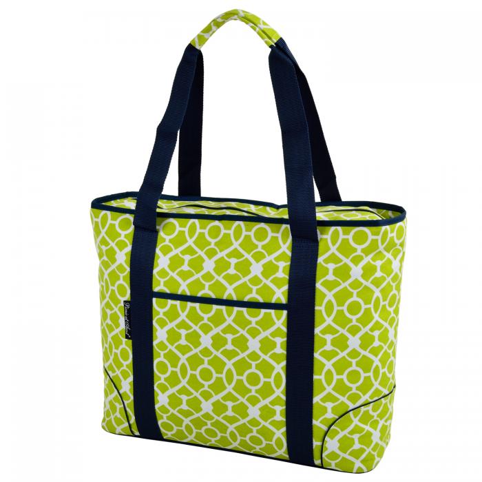 Extra Large Insulated Cooler Bag – 30 Can Tote – Trellis Green