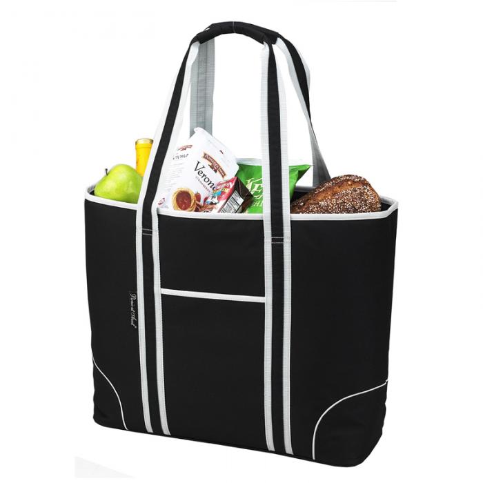 Extra Large Insulated Cooler Bag – 30 Can Tote – Black