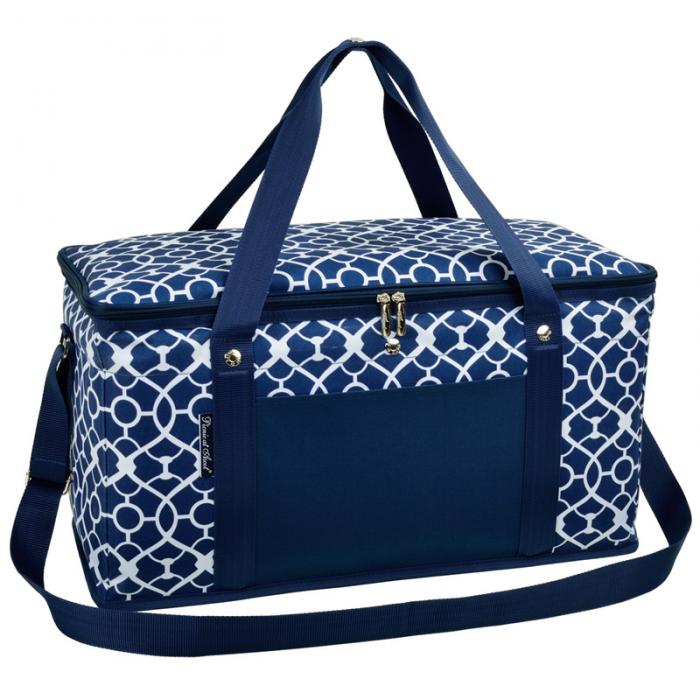 72 Can Large Folding Collapsible Cooler – Trellis Blue Navy