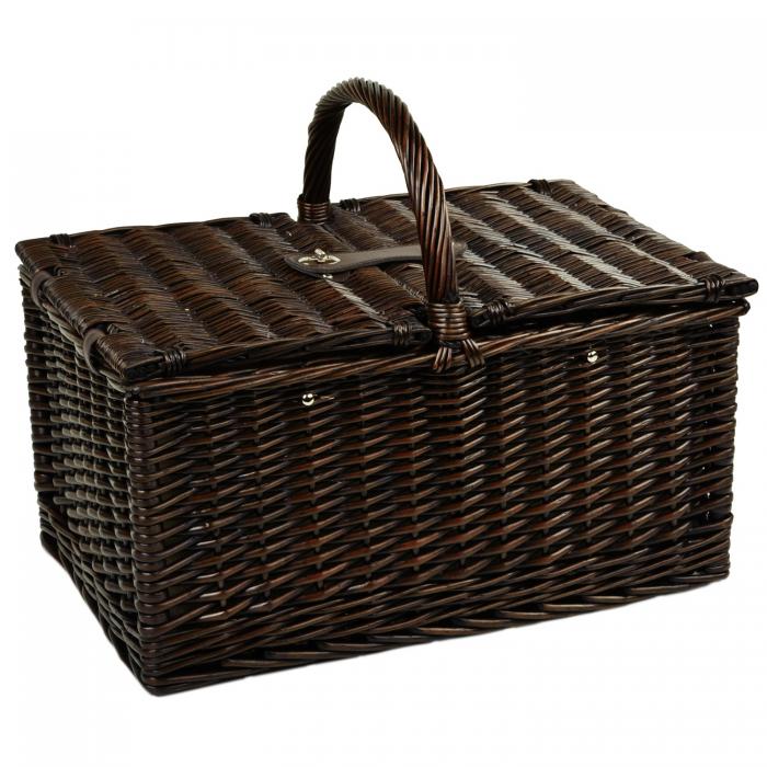 Surrey Willow Picnic Basket with Service for 2 & Coffee Set – Diamond Orange