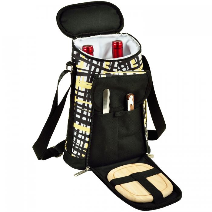 2 Bottle Insulated Wine Tote & Cheese Set – Paris