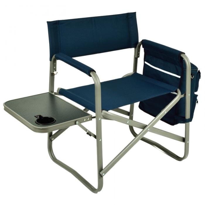 Folding Directors Chair with Table & Removable Cooler – Navy