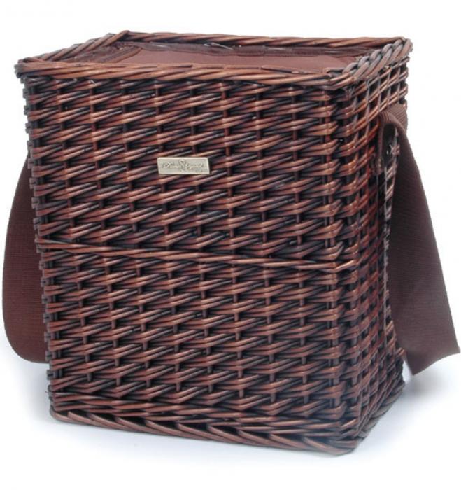 Traditional Carrier Rectangular Willow Cooler Basket