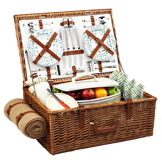 Dorset Picnic Basket for Four with Blanket – Gazebo