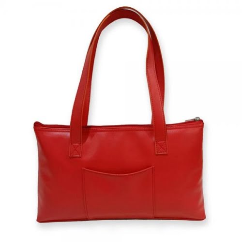 Two Bottle Red Faux Leather Wine Purse