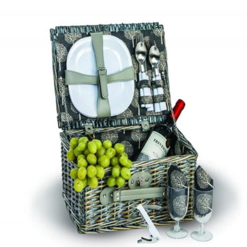 BoothBay 2 Person Picnic Basket In Grey