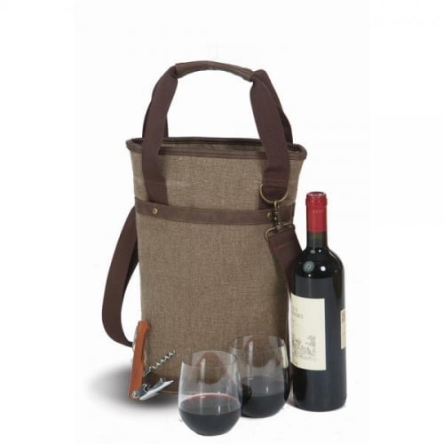 Single Bottle Bag in Brown