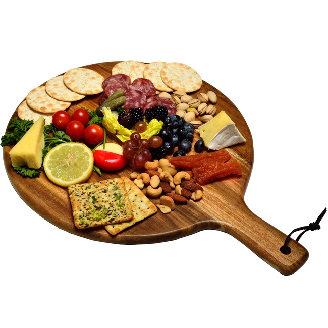 12″ Diameter Round Acacia Serving Board