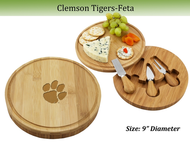 NCAA Clemson Tigers  Bamboo Cheese & Charcuterie Board