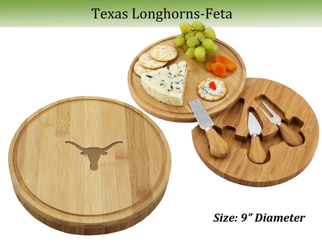 NCAA University of Texas – UT  Longhorns Bamboo Cheese & Charcuterie Board