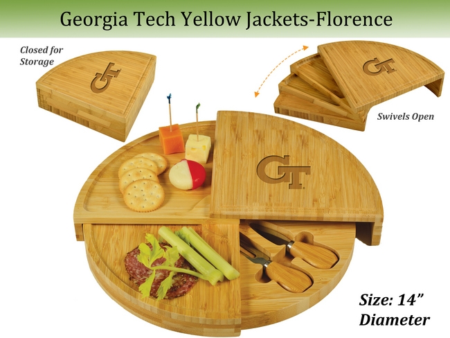 NCAA Georgia Tech Yellow Jackets Bamboo Cheese & Charcuterie Board